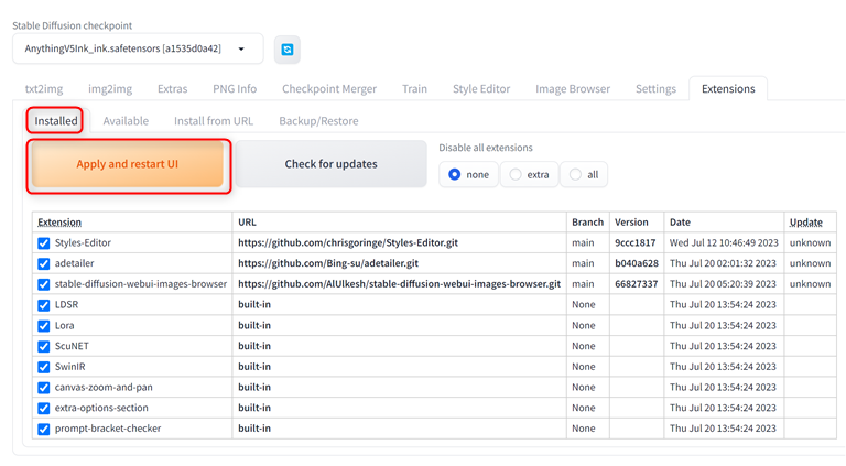 StableDiffusion拡張機能